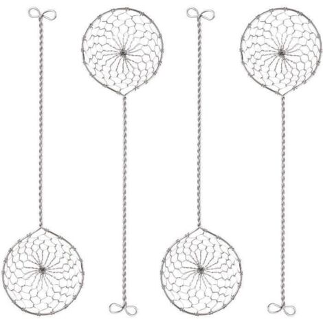 Passoires à Fondue en Acier Inoxydable,Écumoires à fondue,Accessoires parfaits ,pour la cuisson de légumes,poissons,viandes, 4pcs (1/4)