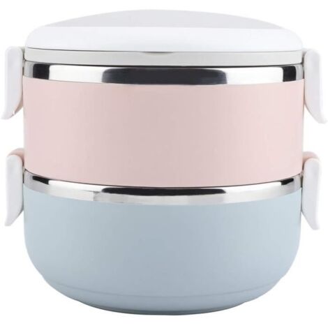 Bento Box, Bento Lunch Box, Lunch Box Bento Conteneur De Nourriture De Boîte à Bento En Acier Inoxydable Portable (2 Layers) (1/4)