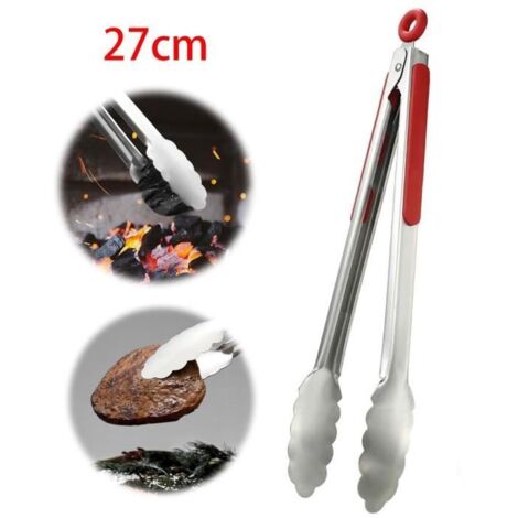 Pince à barbecue - Inox - 27 cm - Antidérapante - Résistante à la chaleur - Lavable au lave-vaisselle (1/4)