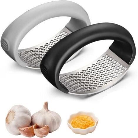 Presse-Ail - Cuisine - Acier Inoxydable - Éplucheur en Silicone - Design Contemporain - Facile à Nettoyer (1/4)
