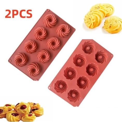 Moules en silicone - Réutilisables - Anti-adhésifs - 2PCS - Pour chocolat, bonbons et biscuits (1/4)