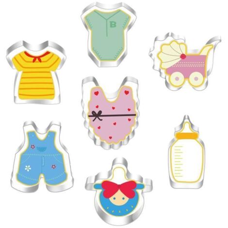 Emporte-pièces,6 Pièces Emporte-Pièces en Acier Inoxydable,Emporte Pièce thème bébé Ensemble,pour DIY Pâtisserie,Biscuits,Macarons (1/4)