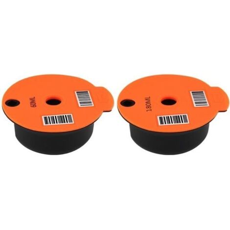 Tasse à café - Capsule 60ml - Filtre rechargeable - Compatible Bosch-S Tassimoo - Plastique orange (1/4)