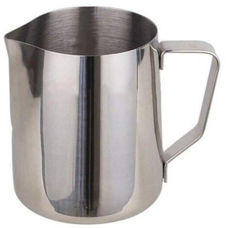 Pichet à lait - Inox - 150ML - Poignée résistante à la chaleur - Idéal pour café et mousse de lait (1/4)