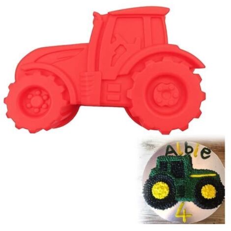 Moule à Gâteau - Non spécifié - Tracteur 3D - Silicone - Rouge - Antiadhésif (1/4)