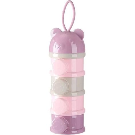 Doseuse à Poudre De Lait Boîte Doseuse De Lait en Poudre Bébé 4 Compartiments Distributeur De Bébé Poudre De Lait Boîte Doseuse. (1/3)