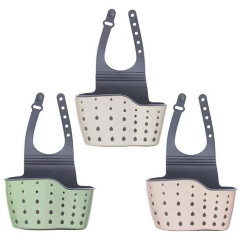 3 Pcs Supports d'Éponge Pour Évier De Cuisine à Suspendre, Éponge à Savon Égouttoir Panier Suspendu, Panier de Rangement Pour (1/4)