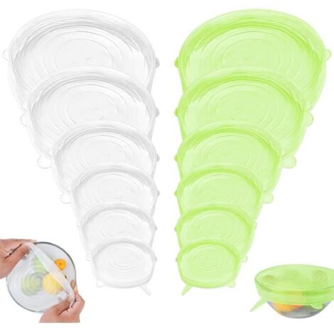 Couvercle silicone alimentaire - Innovation - 12 pièces - Multifonctionnel - Durable - Écologique (1/4)