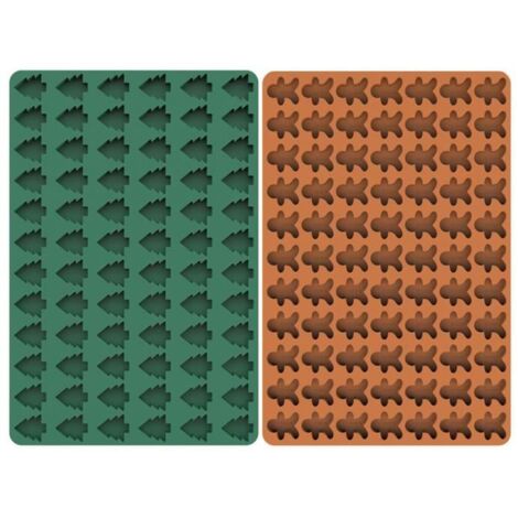 Moule de cuisson en silicone de Noël Craft de bricolage Arbre de Noël Cookie Chocolate Gâteau Moule pour la fête 2PCS (1/4)