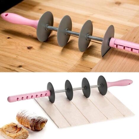 Rouleau à pâtisserie - Multifonction - Réglable - 7 niveaux de largeur - Acier inoxydable - Facile à nettoyer (1/4)