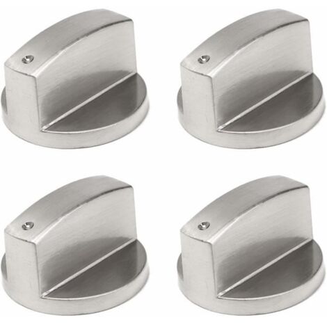 Bouton de Cuisinière à Gaz - Universel - 4 PCS - Métallique - Diamètre 6MM - Accessoires de Rechange (1/4)