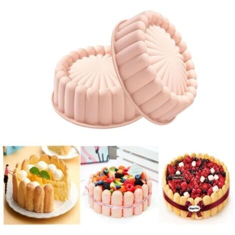 Moule à Gâteau - Non spécifié - 20 cm - Silicone - Rose - Antiadhésif (1/4)