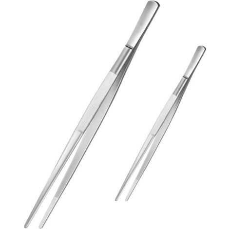 Pince de Cuisine - Inox - 2 Pcs - Antidérapante - 20 cm et 30 cm - Haute Qualité 304 (1/4)