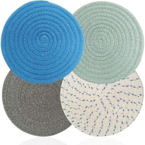 Dessous de plat - Non spécifié - Lot de 4 - Coton tissé - Antidérapants - 18CM (1/4)