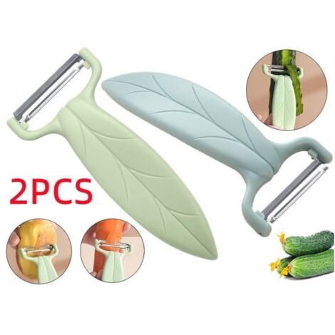Éplucheur de légumes - Multifonctionnel - Acier inoxydable 420J2 - Antidérapant - Design ergonomique - 2 pièces (1/4)