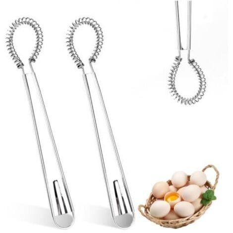 Fouet de cuisine - Inox - 2 Pièces - Design profilé - Compatible lave-vaisselle - Facile à nettoyer (1/4)