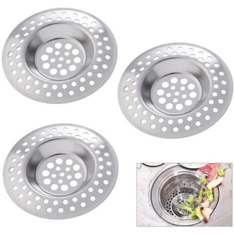 Filtre évier - Non spécifié - Lot de 3 - Acier Inoxydable - Drainage efficace - Durable et réutilisable (1/4)