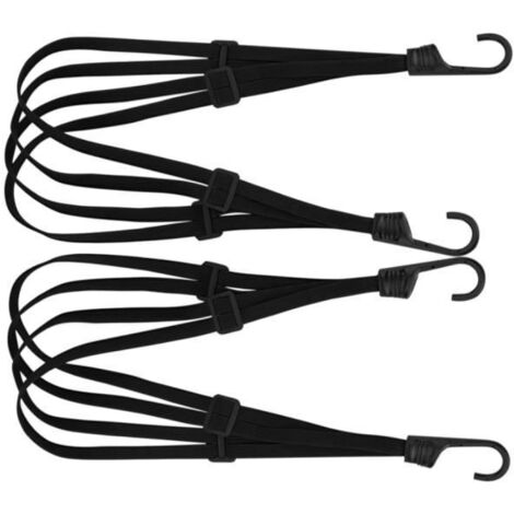 2 Pièces Tendeur , Sangle Bagage Moto, Tendeur Porte Bagage, Sandow Élastique avec 4 Boucles Coulissantes, (60cm) (1/4)