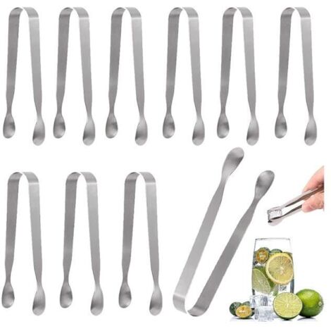 Pince à Sucre - yd - 10 Pièces - Acier Inoxydable 304 - 11 cm - Multifonctionnelles (1/4)