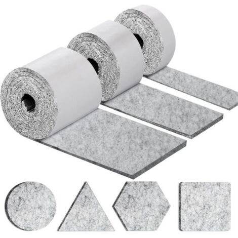 Rouleaux Patins pour Meubles - Marque - Modèle - Gris - Feutre - Adhésif - Antiglisse (1/4)