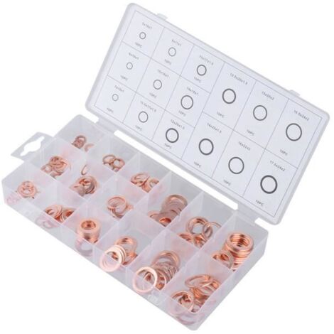 150 x bouchon de vidange d'huile cuivre étanchéité joint torique assortiment garage de voiture huozoppX2560