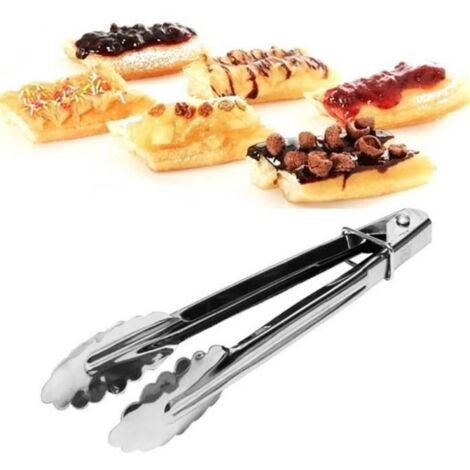 Pince à aliments en acier inoxydable, pince à viande pour barbecue, outil de cuisine pour salade, ustensiles non alds (1/4)