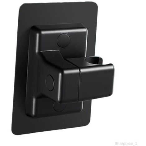 Support de pommeau de douche universel - Noir - Rotation à 360° - ABS - 1/2" (1/4)
