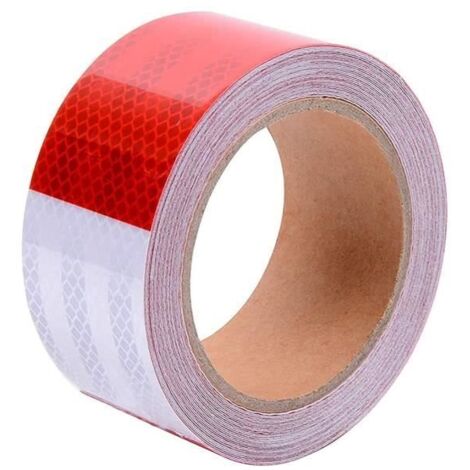 Ruban Réfléchissant,Haute visibilité Autocollants Réfléchissants,pour Camions de Voiture remorque de Camping poussettes (28m) (1/4)