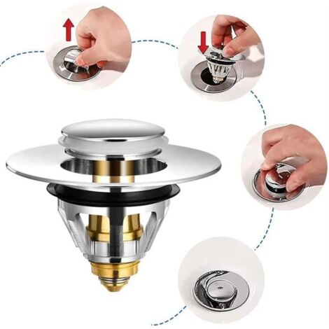 Flitre de Vidange Anti-Bloqué, pour cuisine et salle de bain (34-38 mm)