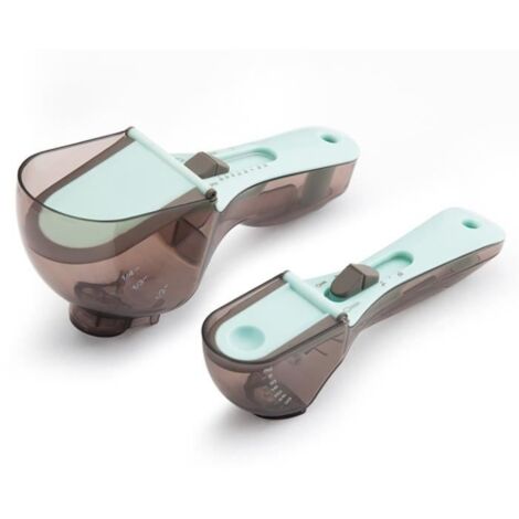 Cuillères à Mesurer - Non spécifié - 2pcs - Plastique ABS+PP+TPR - Bleu clair - Précision de mesure (1/4)