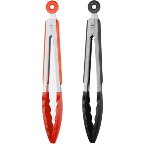 Pince de Cuisine - Inox - 9 pouces - Embouts en Silicone - Résistante à la Chaleur - Antirouille (1/4)