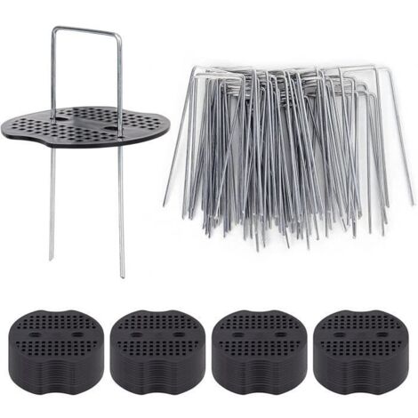 Piquets de Jardin en Acier Galvanisé avec Rondelles - Lot de 50 (1/4)