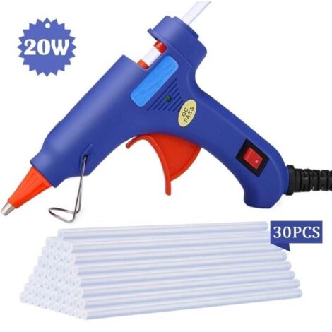 Pistolet à Colle - Mini - 20W - 100-240V - 30 Bâtons de 7mm x 10cm (1/4)