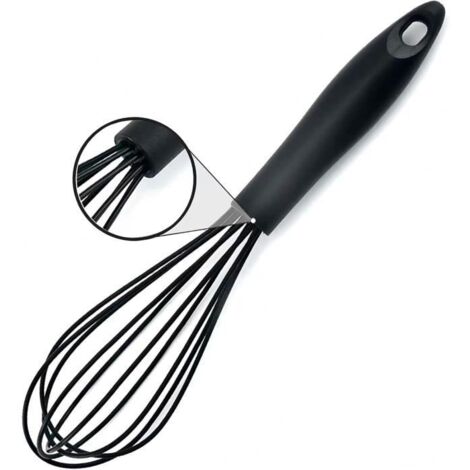 Fouet en Silicone - Cuisine - Antiadhésif - Résistant à la Chaleur - Poignée Confortable - Facile à Ranger (1/4)