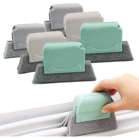 6 Brosses de Nettoyage créatives, Outil De Nettoyage Rainure , Brosse de Nettoyage Magique de Rainure de Fenêtre Magique (3 Coloris) (1/4)