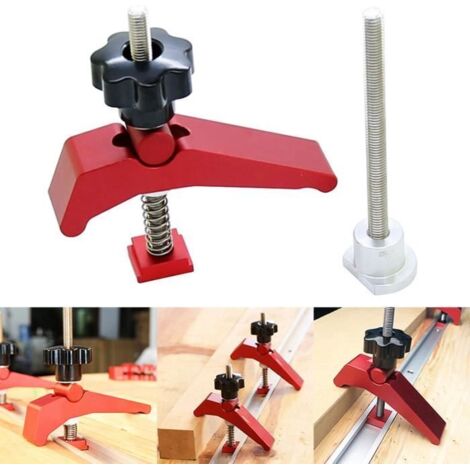 Pince à sertir à rainure en T Generic en alliage d'aluminium - Rouge - Facile à installer et à utiliser (1/4)