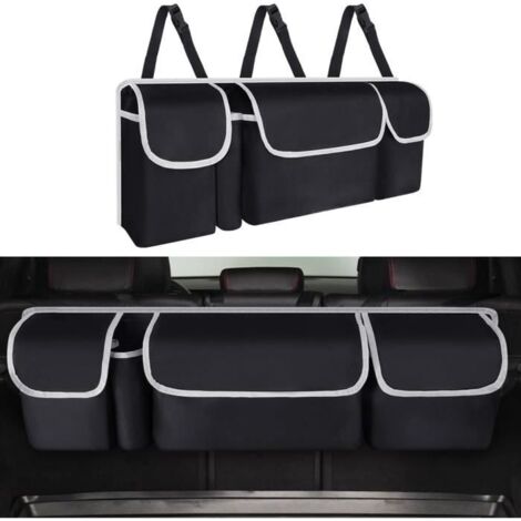 Organisateur de Coffre de Voiture - Multipurpose - Pliable - Imperméable - 4 Poches - Noir (1/4)