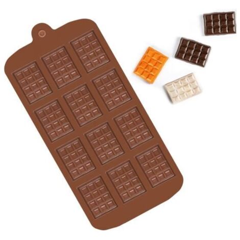 Moules à Chocolat - Non spécifié - Mini en Silicone - 12 Cavités - Antiadhésifs - Température -60°C à 260°C (1/4)