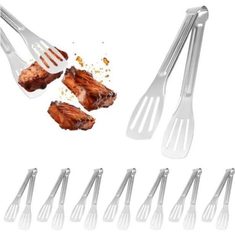 Pince de cuisine - wj - 8PCS - Acier inoxydable 304 - Antidérapante - Multifonctionnelle (1/4)