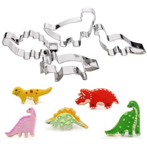 8pcs Morceaux D'acier Inoxydable Dinosaure,Emporte-Pièce pour Biscuits Ustensiles Pour Decoration de Gateau (1/4)