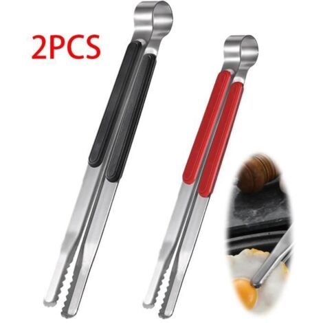 Pince de cuisine - Inox - Pince à barbecue - Résistante à la chaleur - Ergonomique - 2 pièces (1/4)