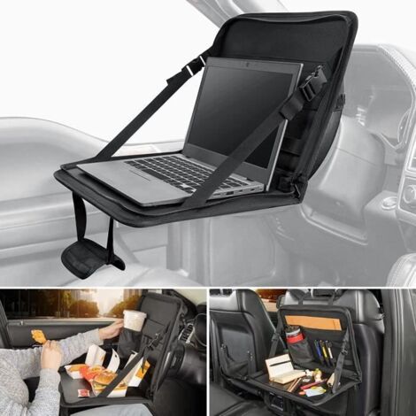 Organisateur de Voiture, Table d'ordinateur Portable avec Porte-Gobelet, Plateau Repas pour Voiture Pliable Réglable réglable (1/4)