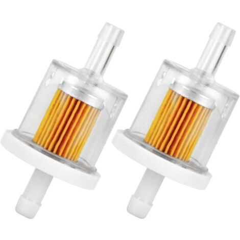 Lot de 2 filtres à essence de 8 mm - Raccord de filtre à carburant, filtre gazole - Verre transparent - Pour moto, bateau, quad (1/3)
