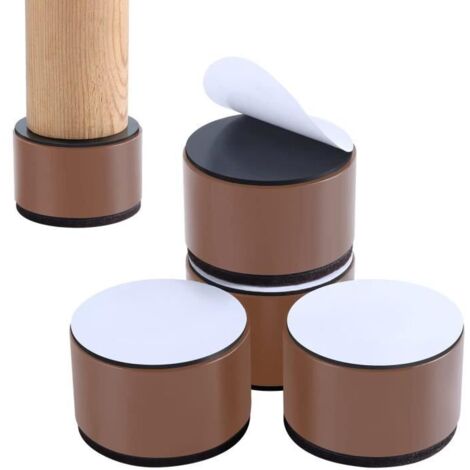 Rehausseur de Meubles en Acier,Rehausseur Pieds de Lit e Table Robustes,Ensemble de Furniture Riser,pour Bureau et Bedding,4pcs (1/4)