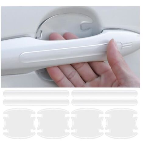 Film Protecteur Autocollant - 8 Pcs - Universel - Transparent - Protection Poignée de Porte (1/4)