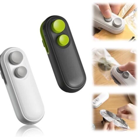 Mini scelleuse de sacs - Non spécifié - Rechargeable - 2 en 1 - Portable - Noir et Blanc (1/4)