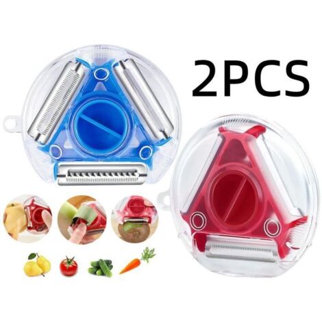 Éplucheur de légumes - Multifonctionnel - Acier inoxydable 420 - Design ergonomique - Couleurs variées (1/4)