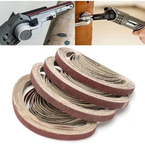 Generic 50Pcs bande abrasives pour Ponceuse à bande 10x330mm (120#) (1/2)