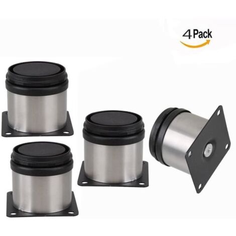 Lot de 4 pieds de meuble, Ø5x30cm Pieds de canapé réglables en acier inoxydable, pieds stable réglable, pieds de table pieds de meub (1/4)