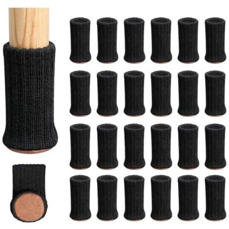 Patins Antidérapants - Non spécifié - 24pcs - Noir - Protection pour Pieds de Chaise - Lot de 24 (1/4)